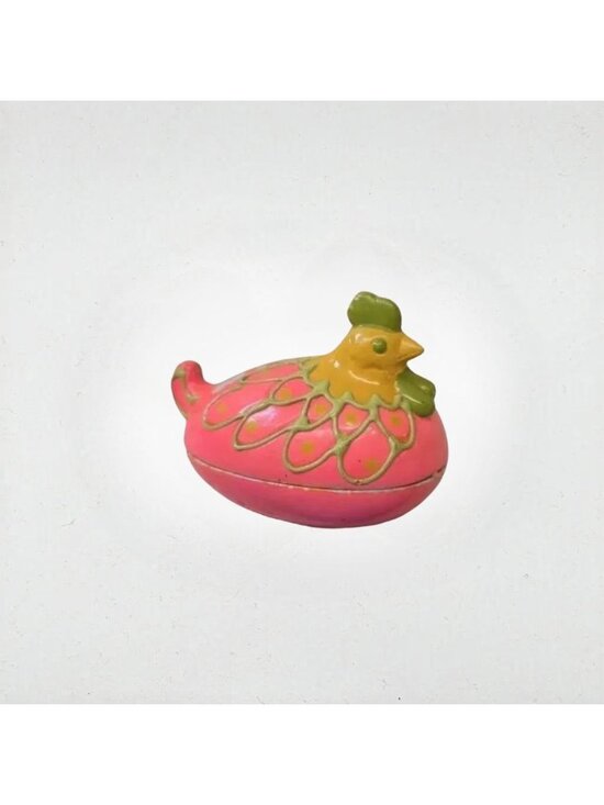 Vintage Other - Vintage Papier Mâché Hen on Nest Trinket Box Japan